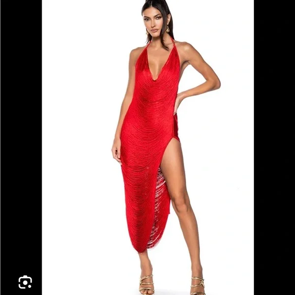 Red Backless Dress - Picture 2 of 3